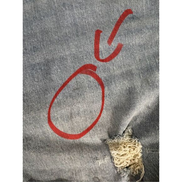 Isabel Maternity by Ingrid & Isabel Denim Shortall size 6 Blue Overall Shorts - Picture 9 of 14